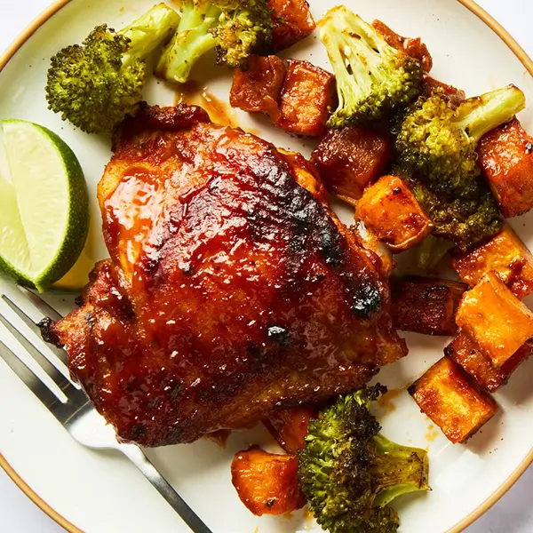 BBQ Chicken with Sweet Potatoes & Broccoli (GF)