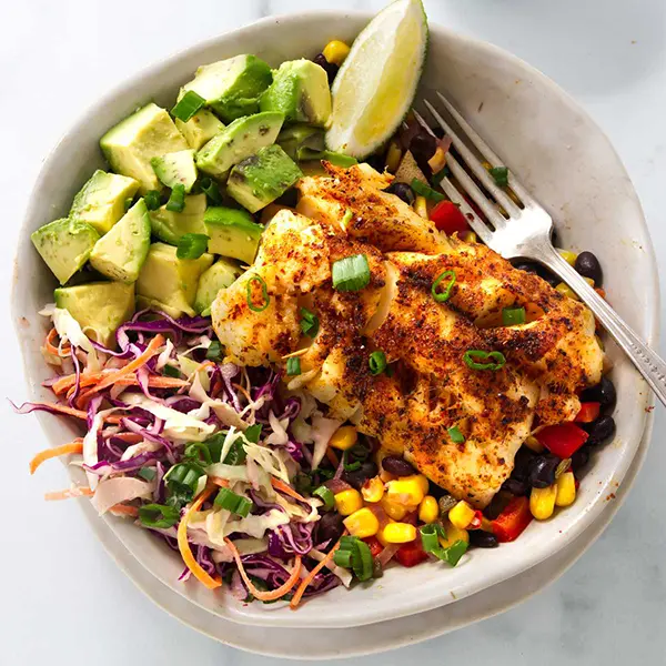 Baja Fish Taco Bowl with Cod