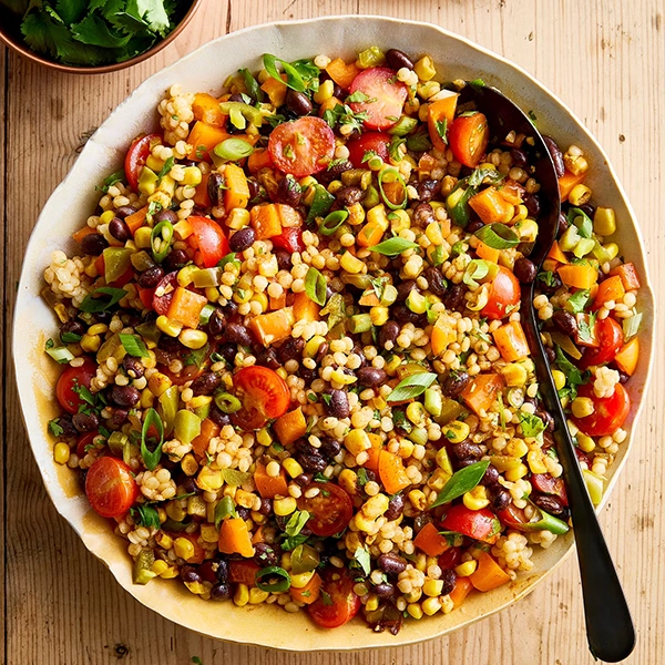 Cowboy Caviar Couscous Salad (V); Add Chicken Breast or Shrimp + $3