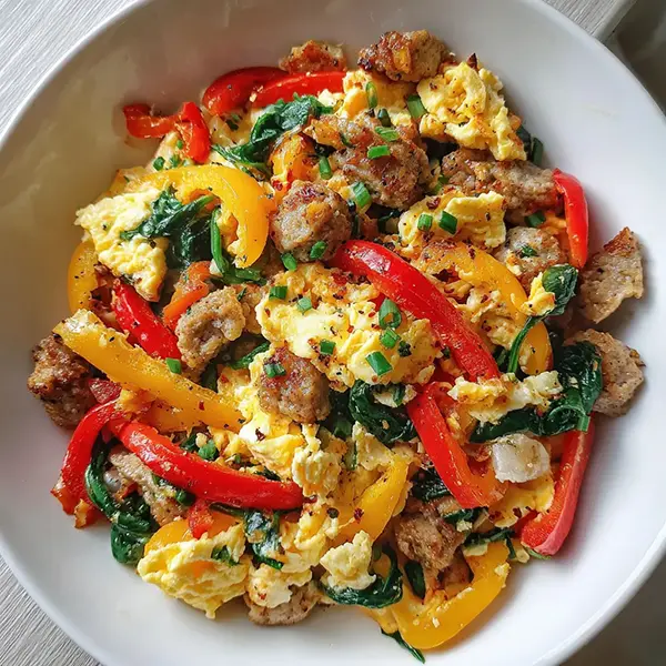 Egg and Turkey Sausage Scramble